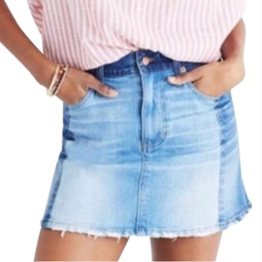 Madewell Mccarren Two Tone Denim Skirt, Size 24